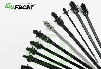 Automobile latch cable tie